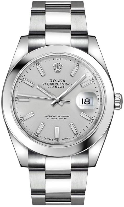 silver watch mens rolex|Rolex silver watch price.